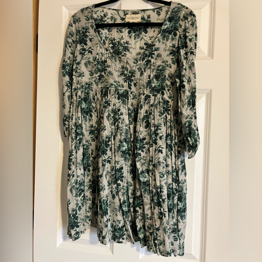 Ralph Lauren Denim & Supply Green/Gray Floral Dress